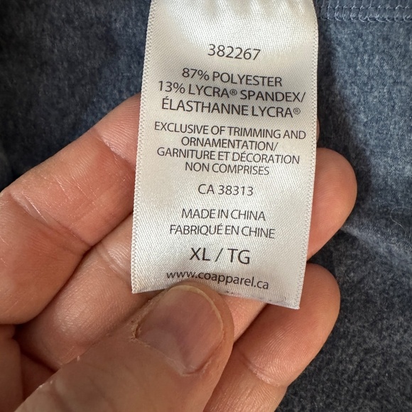 Avia Women's Athletic Performance 1/4 Zip Long Sleeve Pullover Grayish-Blue XL - Picture 6 of 12